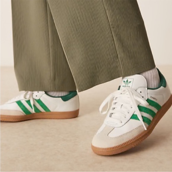 adidas Shoes - Adidas Samba Green White Women’s 10 / Men's 9